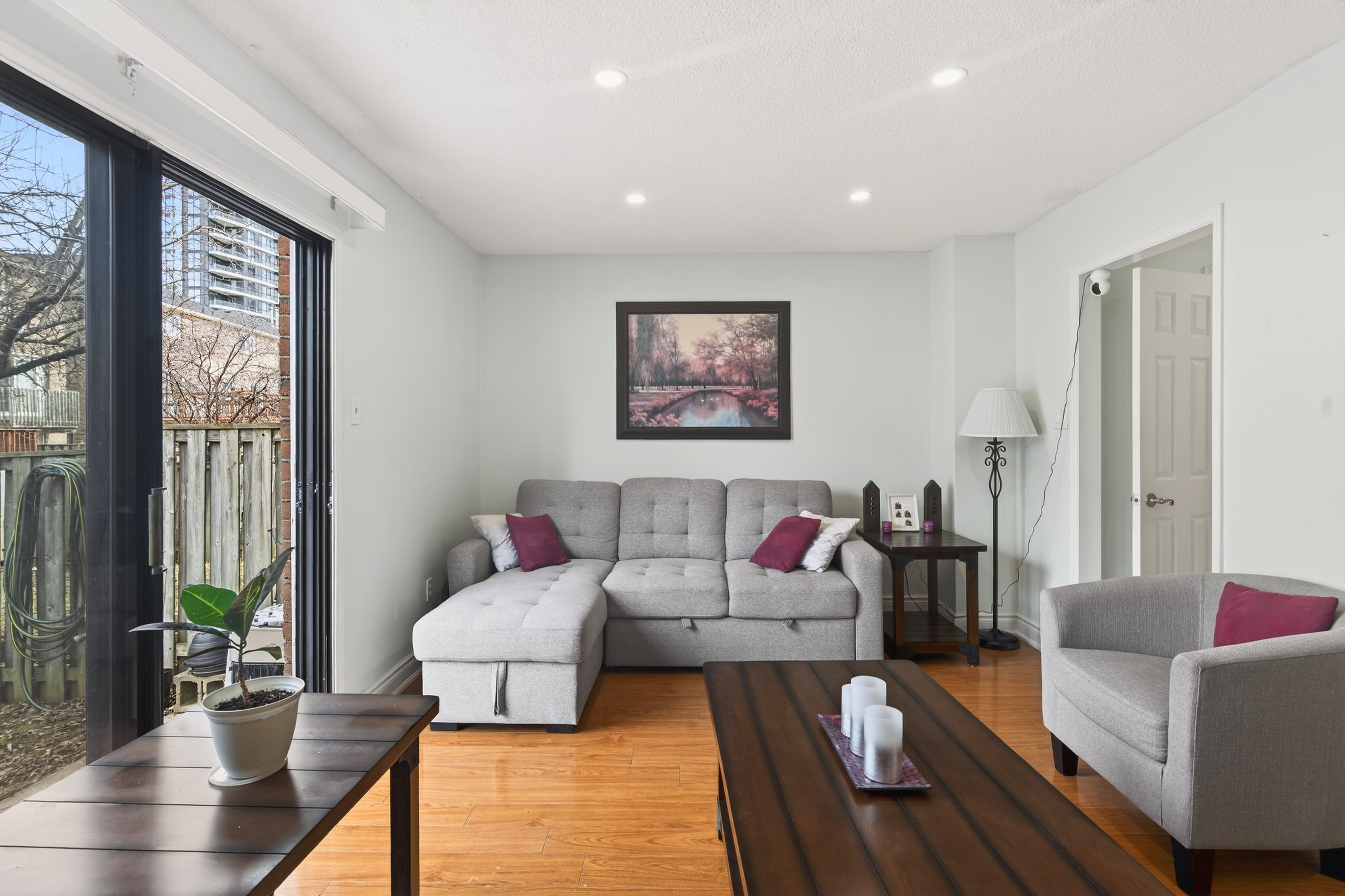 Living room with sectional sofa