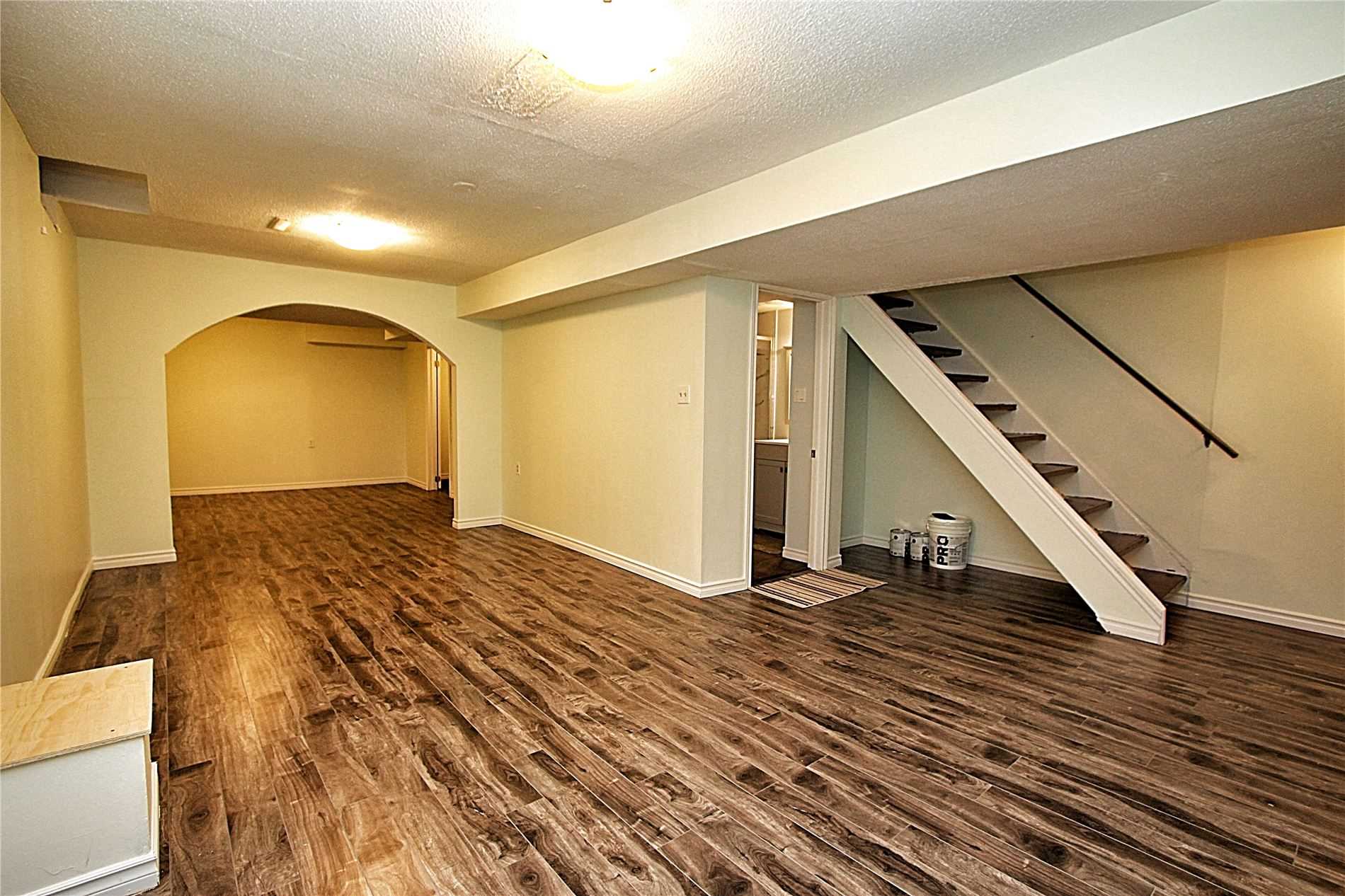 Finished basement recreation area